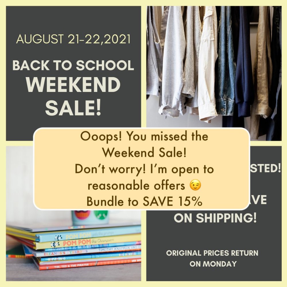 Oops! You missed the Weekend Sale!